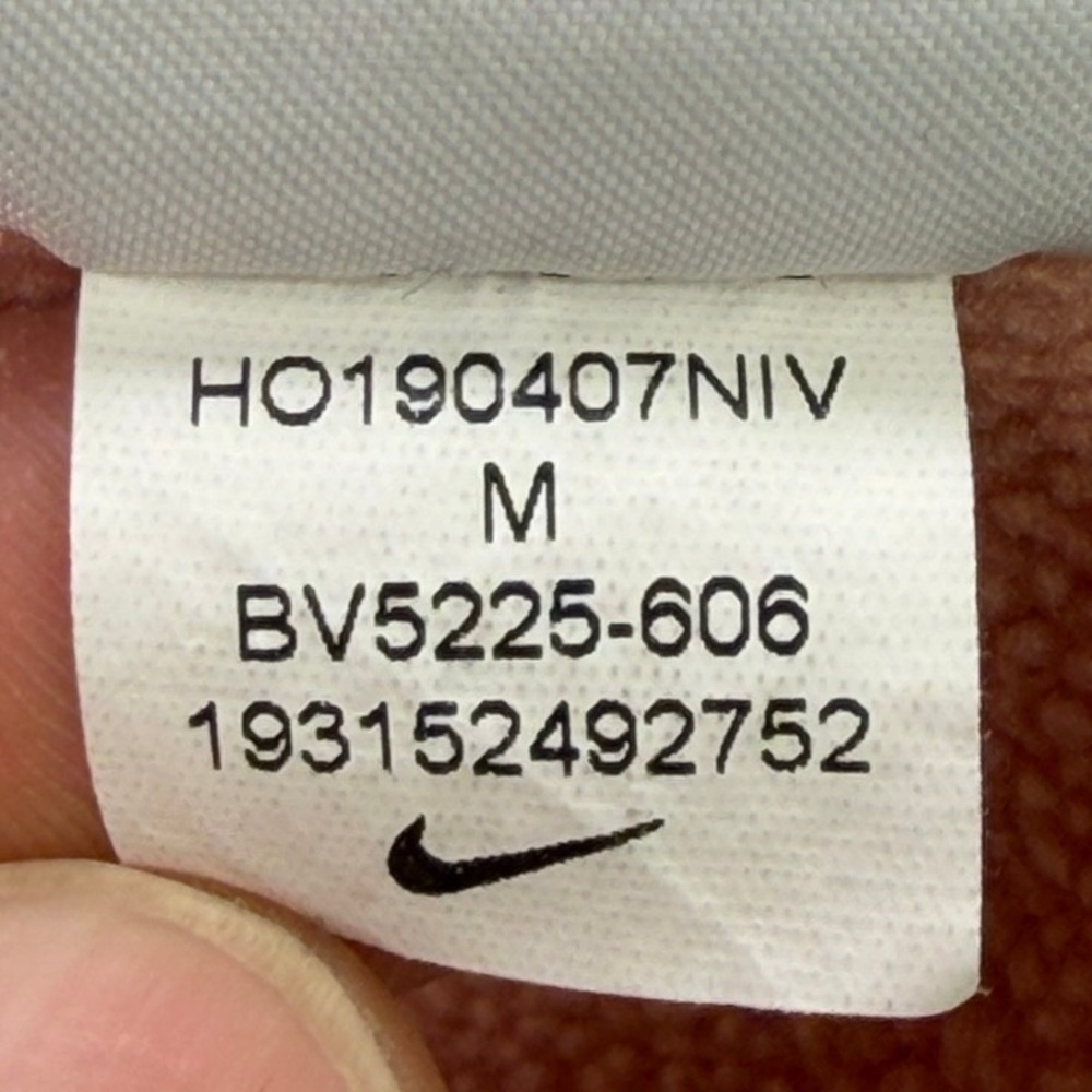 Nike Just Do It Crewneck‎ Sweatshirt Womens Medium Peach Pink Graphic Pullover - Picture 11 of 12